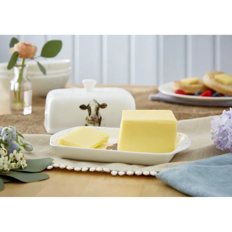 Wrendale Designs 'Moo' Cow Butter Dish-4