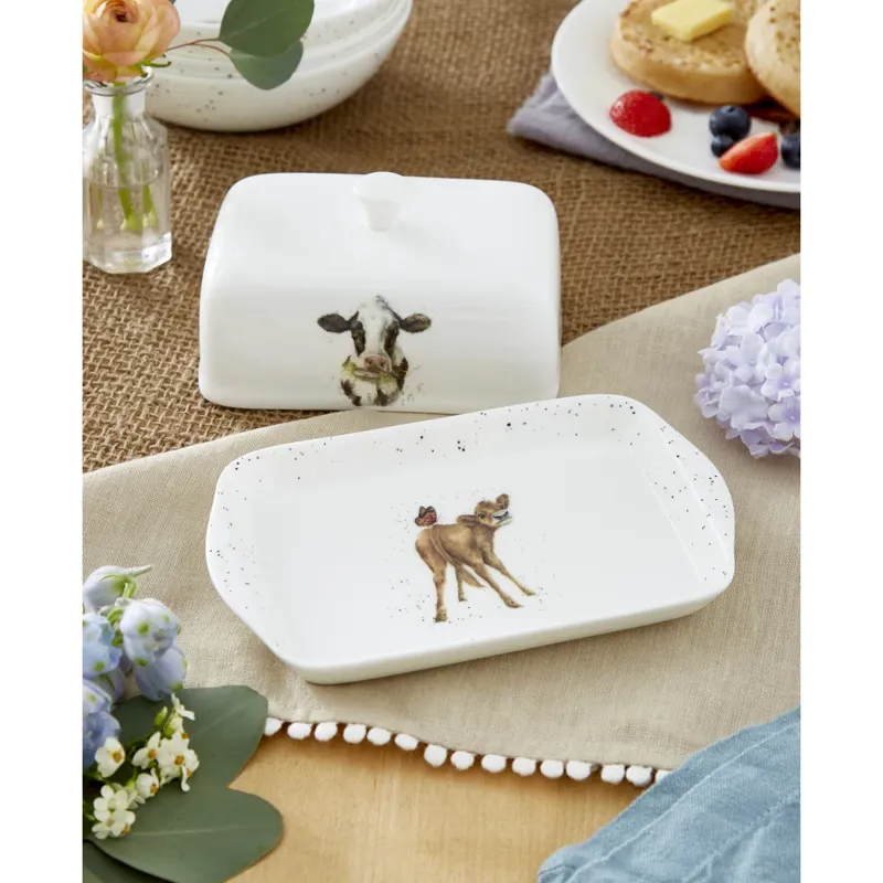 Wrendale Designs 'Moo' Cow Butter Dish-2