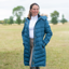 Coldstream Branxton Long Quilted Coat - Cool Slate Blue