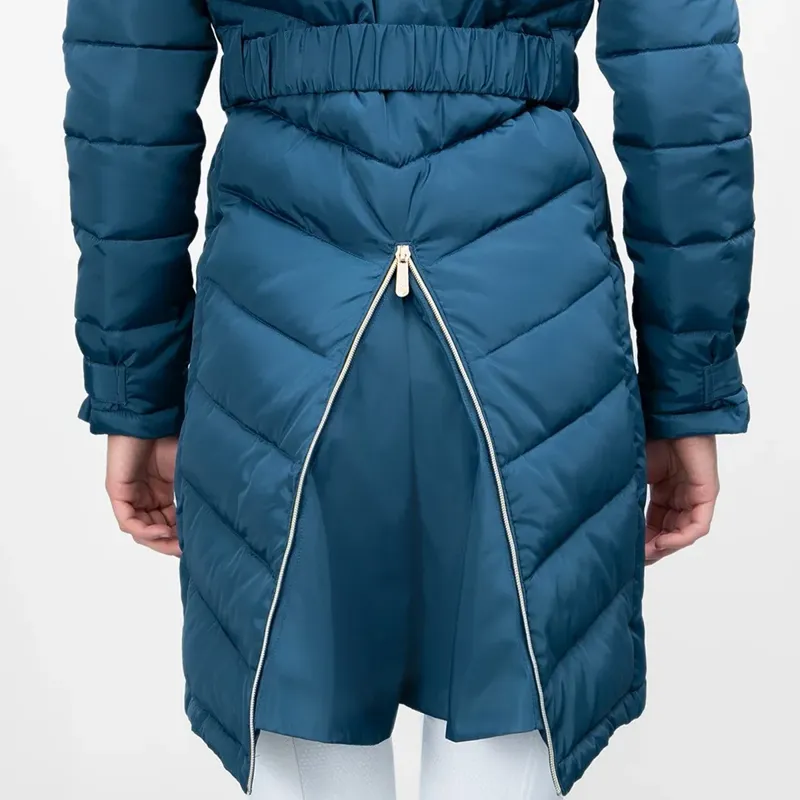 Coldstream Branxton Long Quilted Coat - Cool Slate Blue-4
