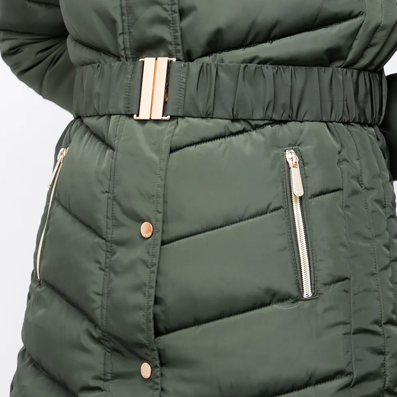 Coldstream Branxton Long Quilted Coat - Fern Green-3