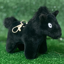 Crafty Ponies Keyring - All Black