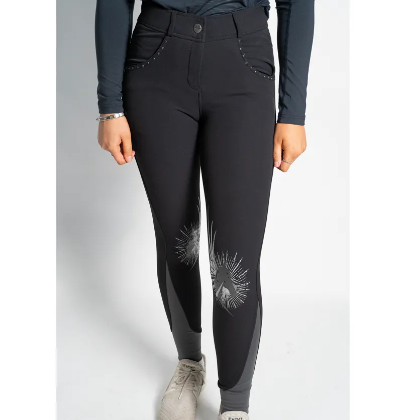 Esperado Show Star Ladies Grip Breeches - Black