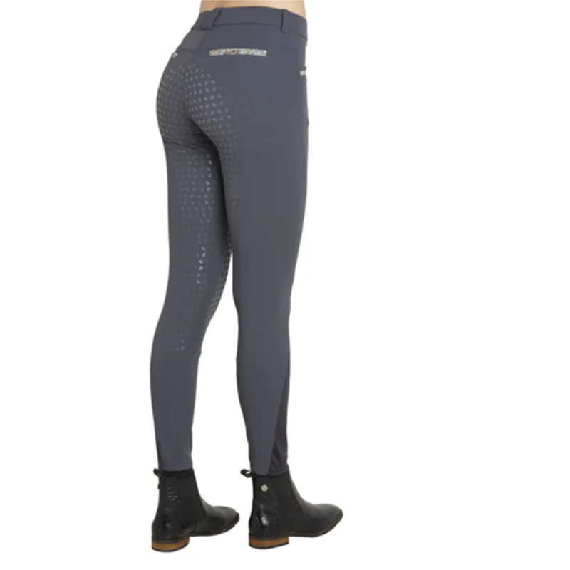 Montar Damen Ladies Full Silicone Seat Breeches - Grey