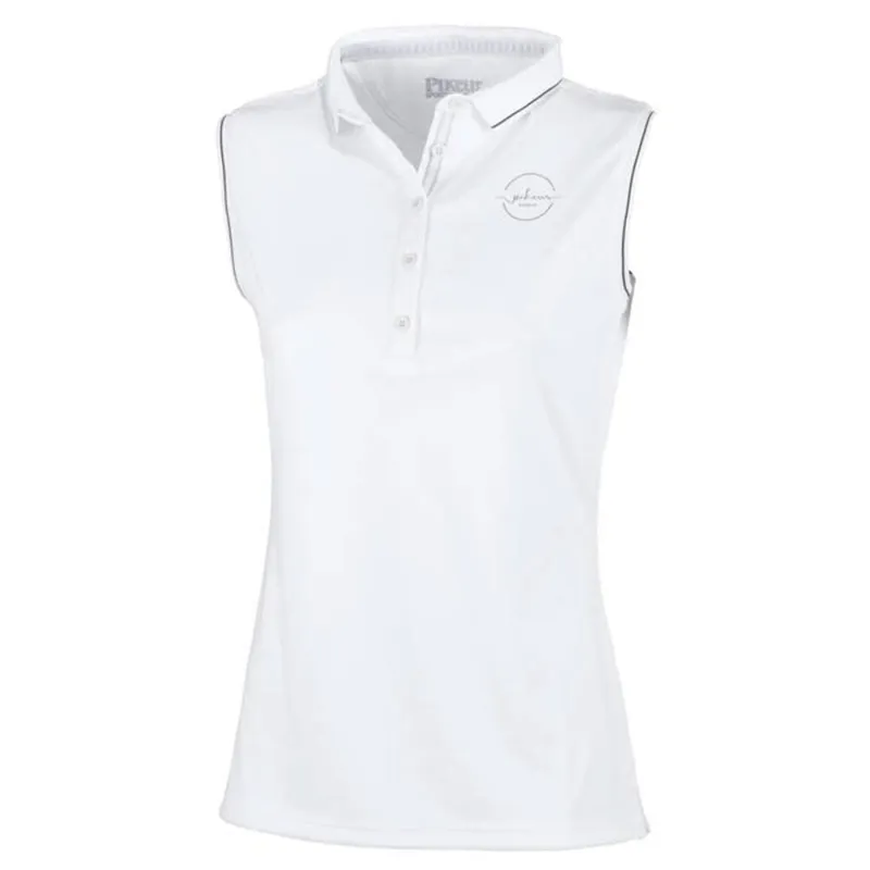 Pikeur Jarla Ladies Sleeveless Polo Shirt - White