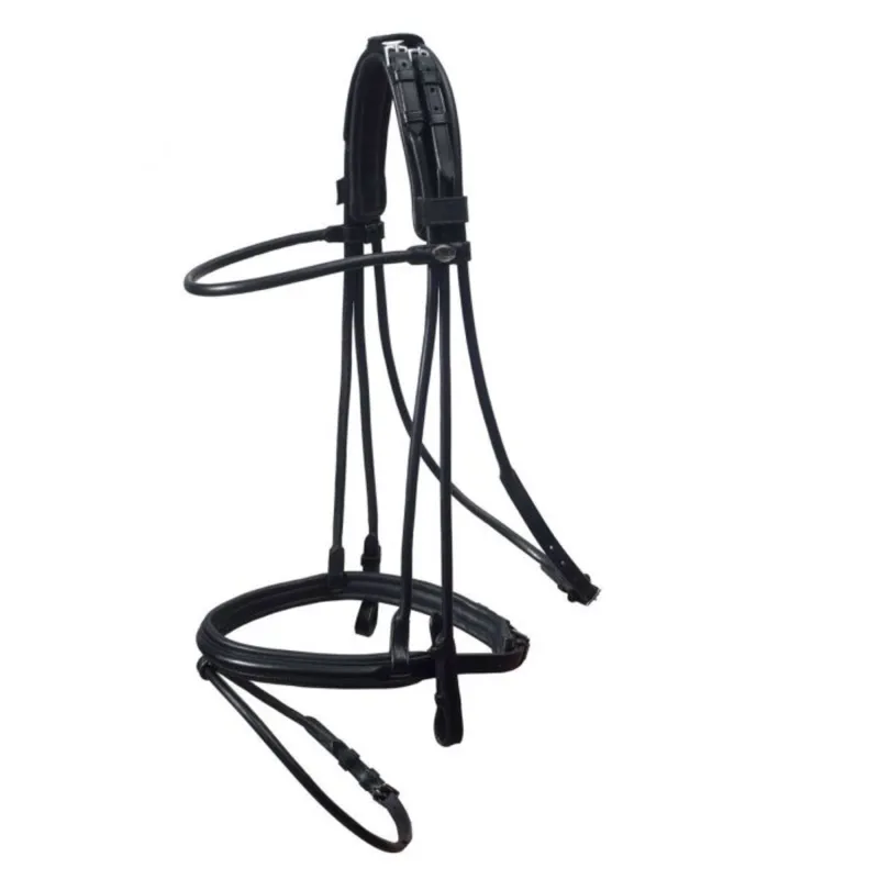 Schockemohle Jackson Rolled Bridle - Espresso/Silver