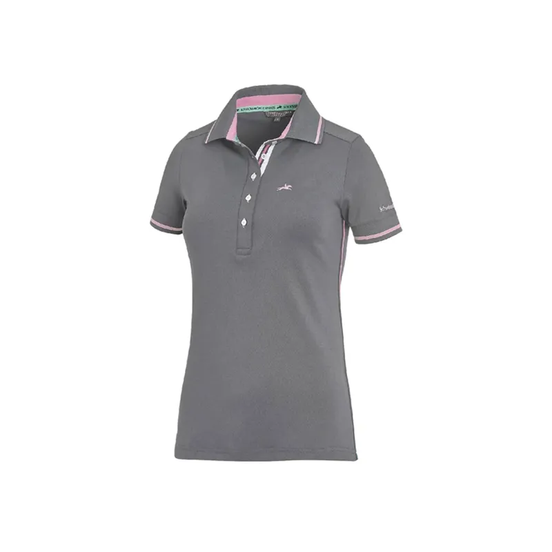 Schockemohle Mancy Ladies Polo Shirt - Asphalt Grey