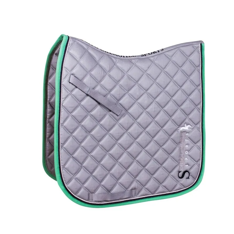 Schockemohle Dynamic D Style Dressage Saddlepad - Silver