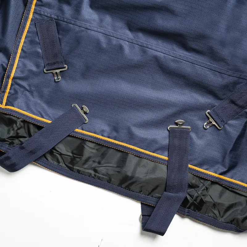 Loveson Plus 350g Turnout Rug - Navy/Navy/Orange-2