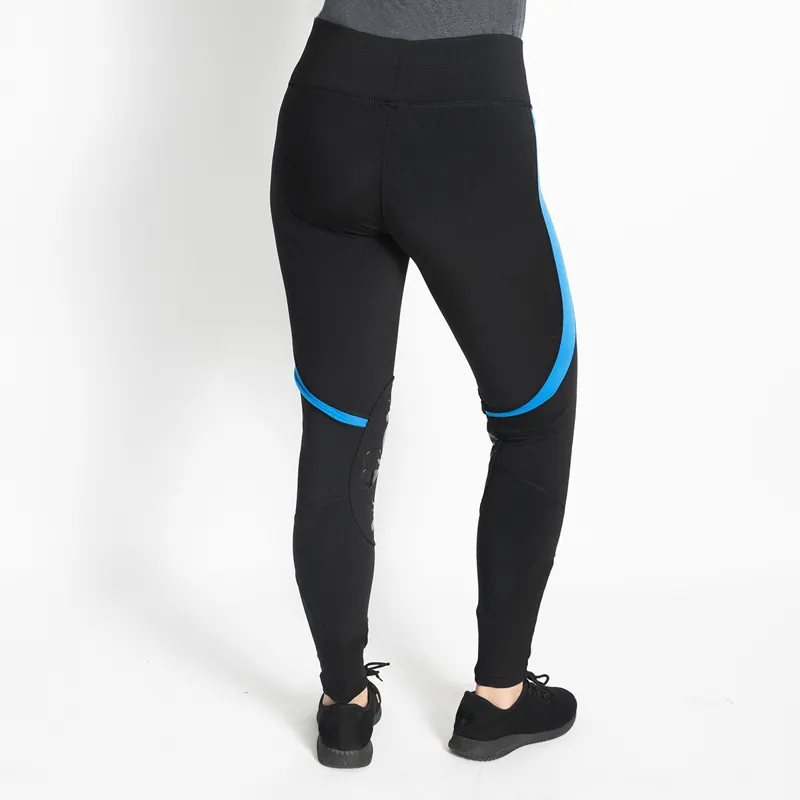 Loveson Ladies Riding Tights/Leggings - Black/Blue-2