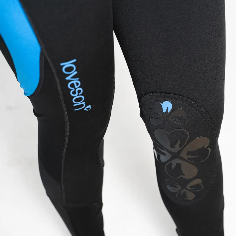 Loveson Ladies Riding Tights/Leggings - Black/Blue-3