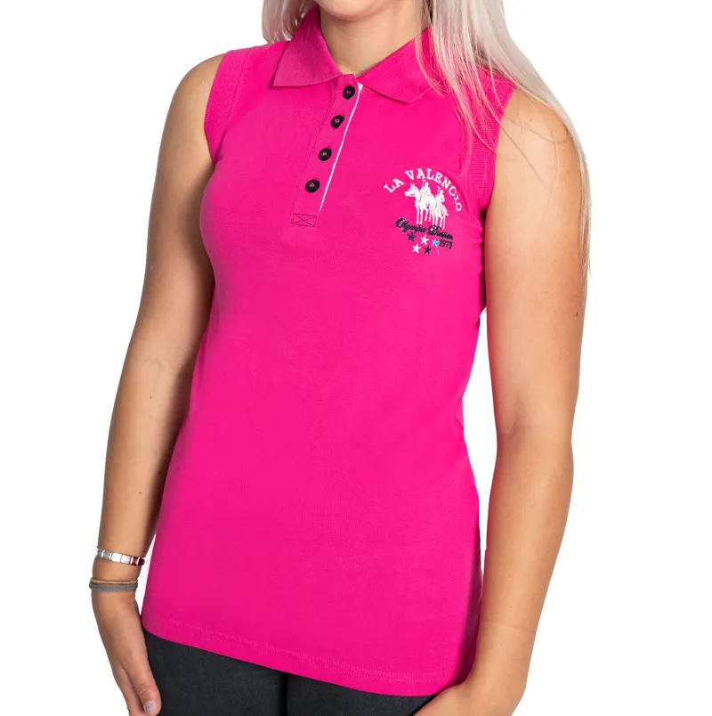 La Valencio Olympic Fabia Ladies Sleeveless Polo Shirt