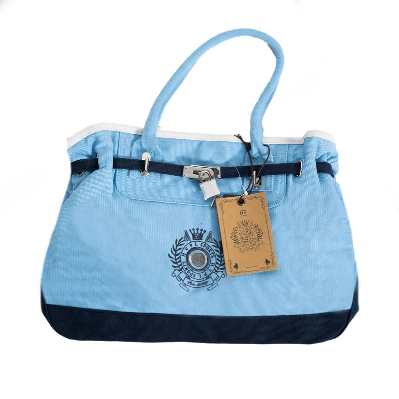 HV Polo HV Canvas Handbag-Air Blue and Navy