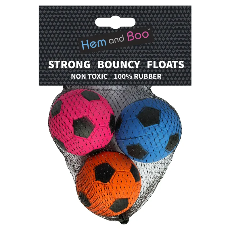 Hem and Boo Foam Sponge Footballs - 3 Pack