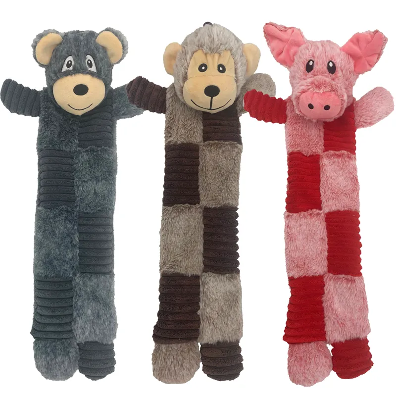 Hem and Boo Crinkle Animals Plush Dog Toy - Assorted