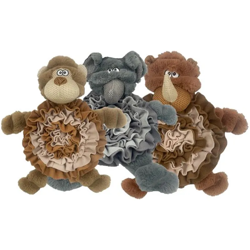 Hem and Boo Wild Animals Snuffle Mat Dog Toy - Assorted