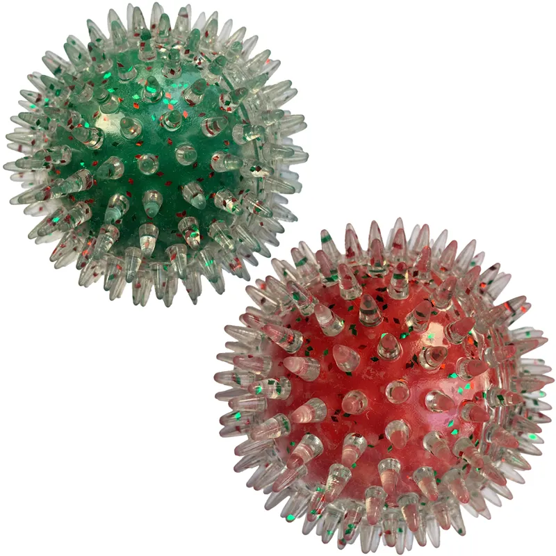 Hem and Boo Xmas Glitter TPR Ball - Assorted