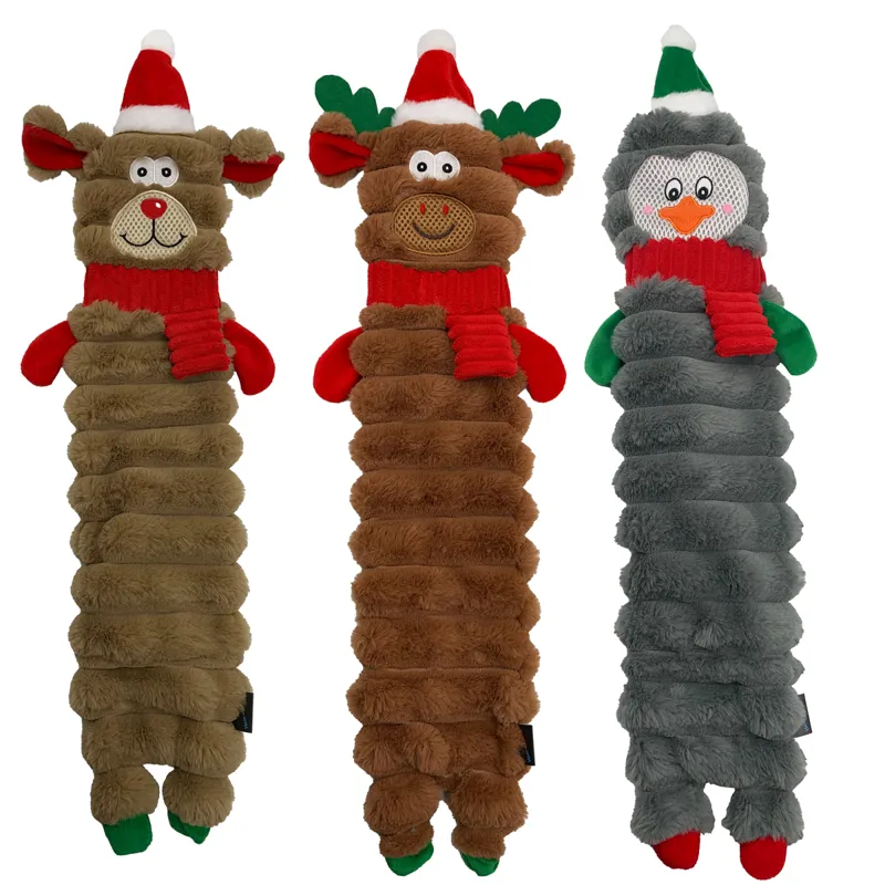 Hem and Boo Christmas Fluffy Characters Dog Toy - Assorted
