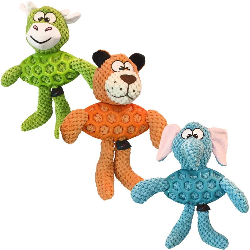 Hem and Boo Animal Toy with TPR Holey Ball - Assorted