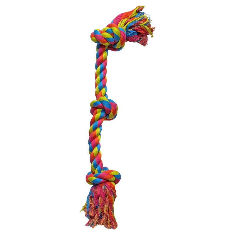 Hem and Boo 3 Knots 80cm Rope Toy - Super Bright
