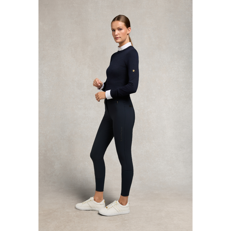Holland Cooper Premium High Rise Breeches - Ink Navy-2