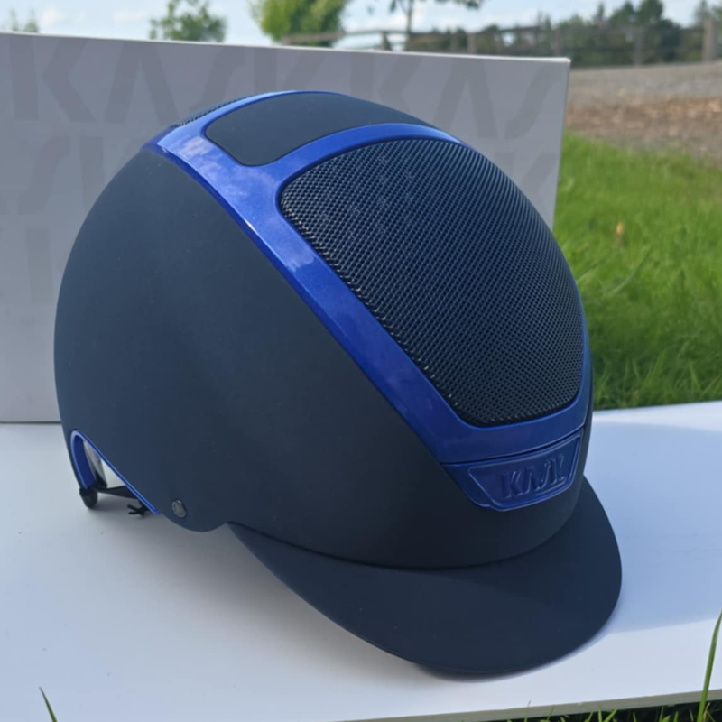 Kask Dogma Chrome Custom Riding Hat - Navy/Electric Blue-1