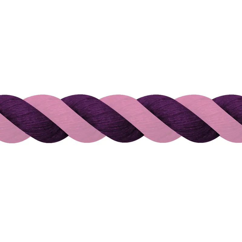 JHL Cotton 2m Lead Rope - Purple/Pink