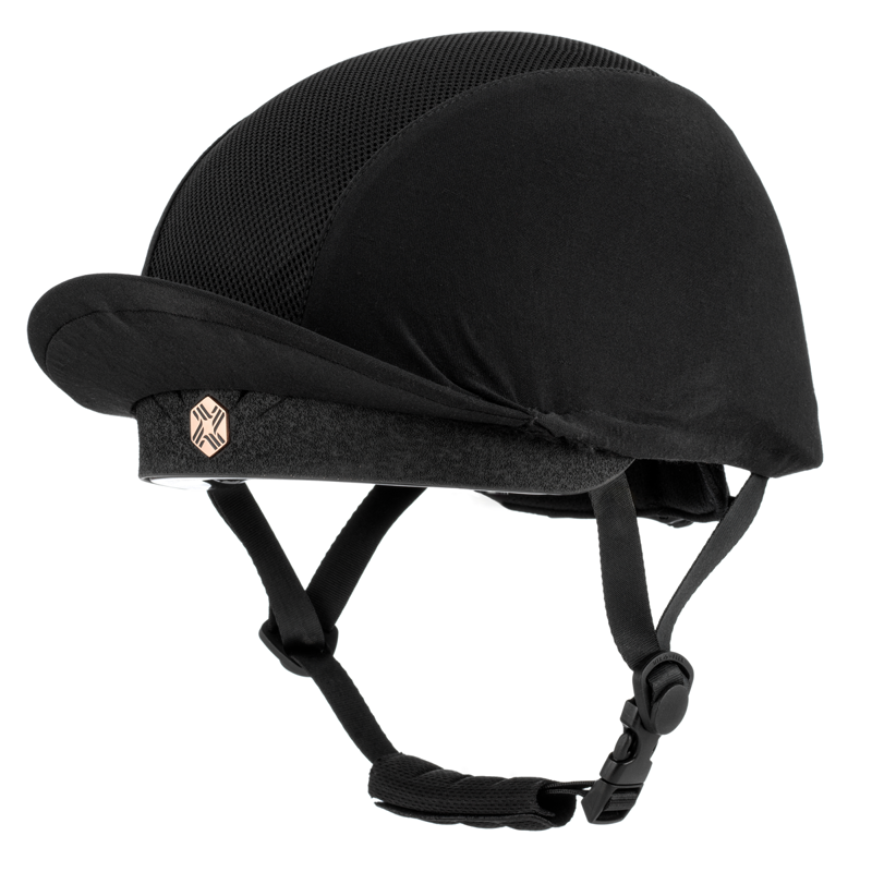 EQX by Charles Owen Phoenix Jockey Skull - Black/Rose Gold