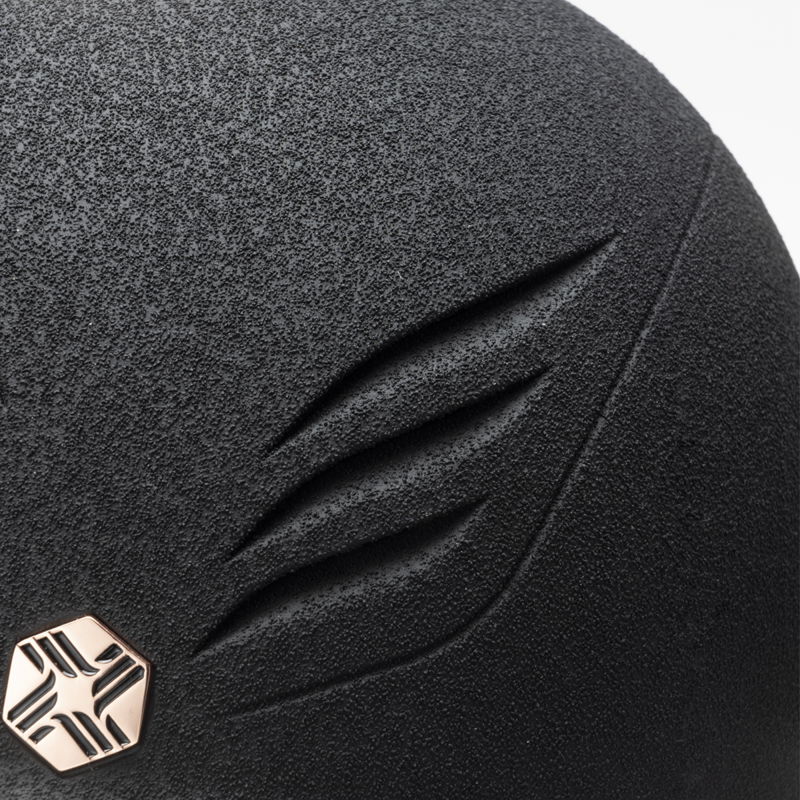 EQX by Charles Owen Phoenix Jockey Skull - Black/Rose Gold-8