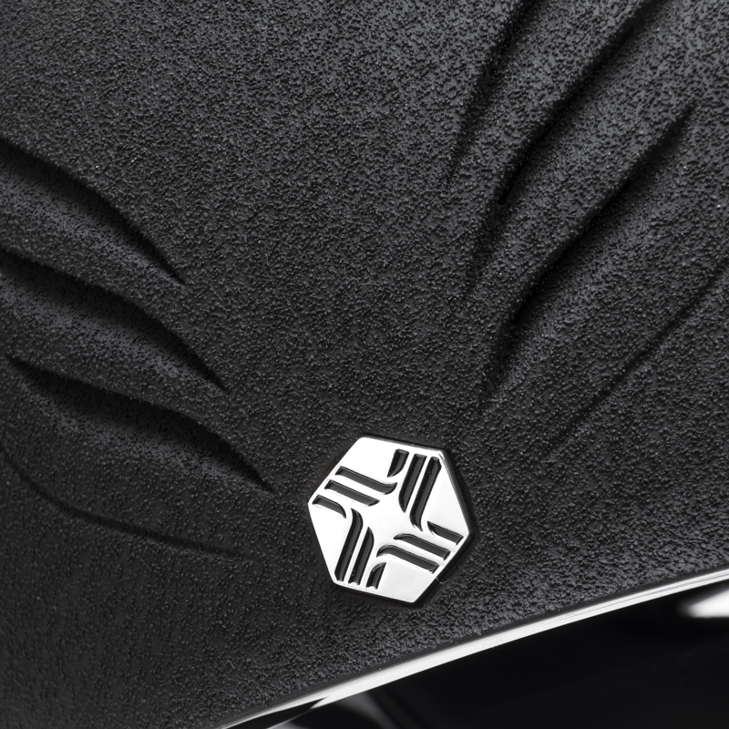 EQX by Charles Owen Phoenix Jockey Skull - Black/Silver-6