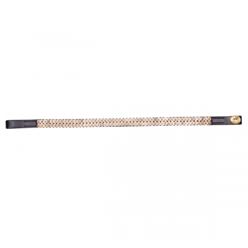 Schockemohle Las Vegas Browband - Black/Topaz 