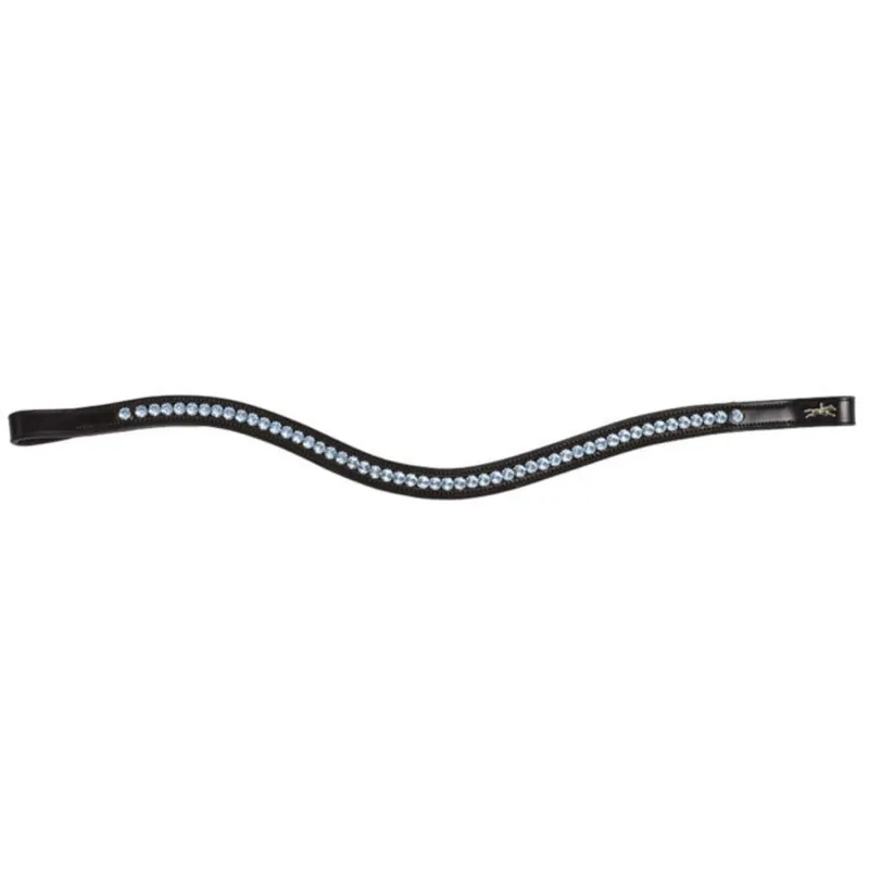 Schockemohle Diamond Select Browband - Black/ Light Blue
