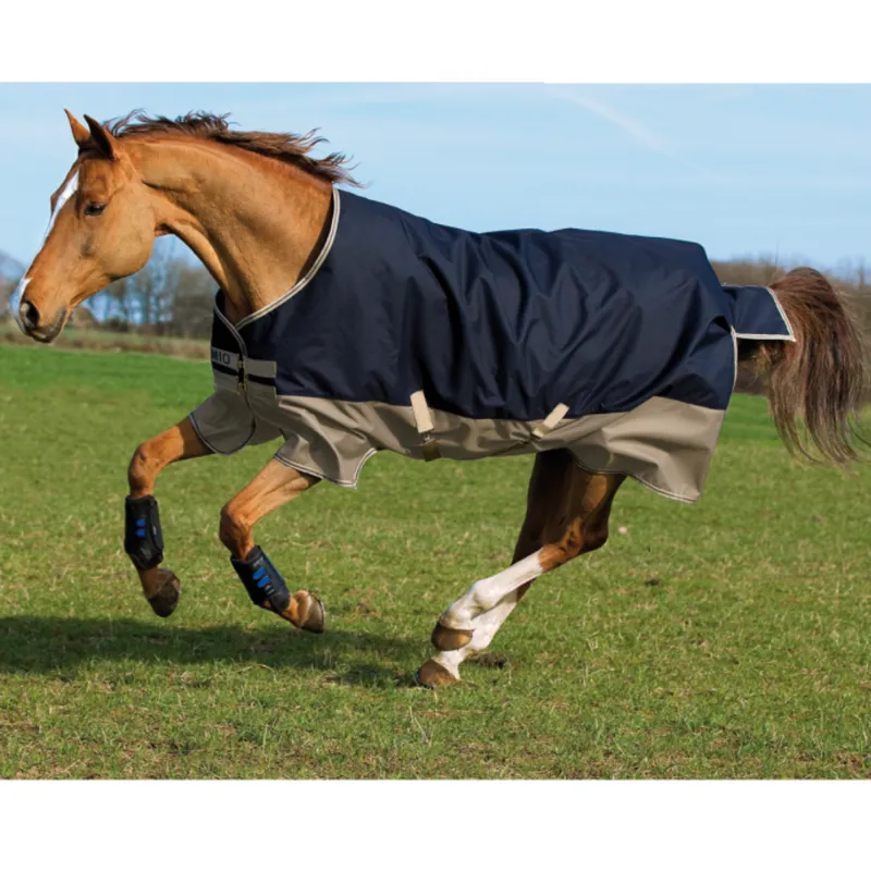 Amigo Mio Medium Turnout Rug - Navy/Tan