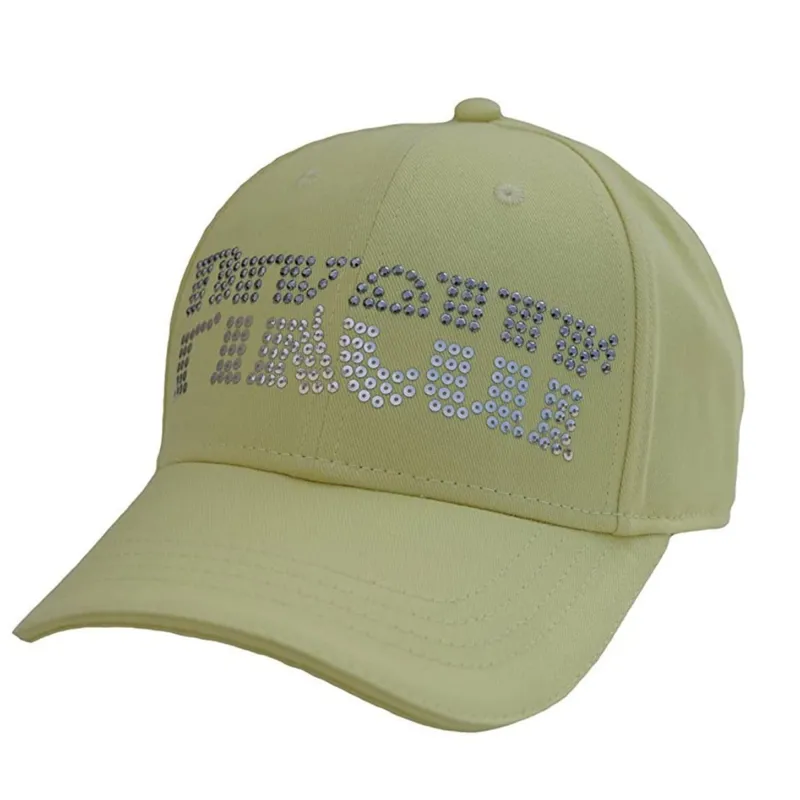 Pikeur Cotton Cap with Stud and Sequin Application - Lime