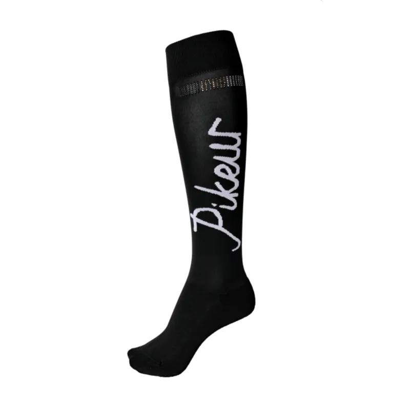 Pikeur Strass Flag Socks - Black