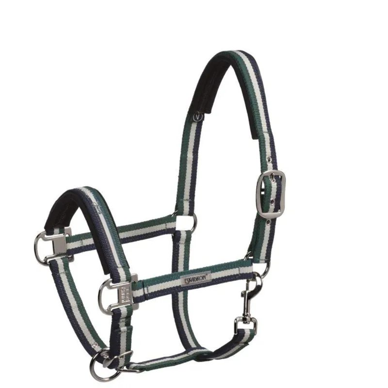 Eskadron Pin Buckle Headcollar Classic Sports Ltd. SS19 - F.Coral/Blanc/Seapine Green