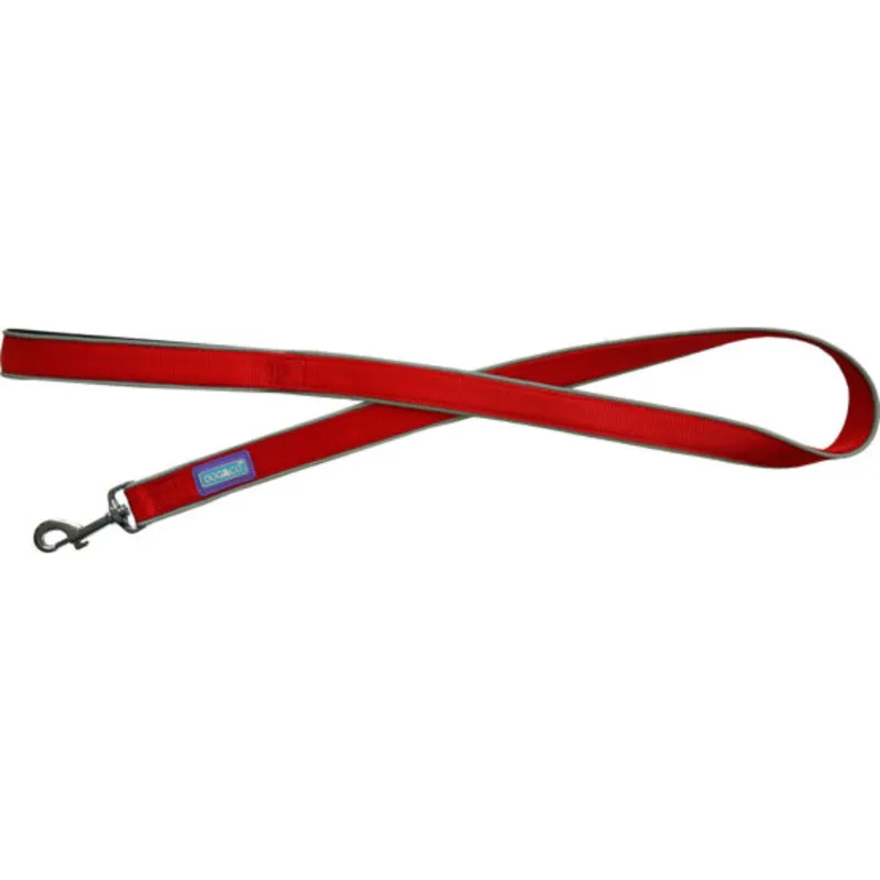 Hem And Boo Reflective Padded Dog Lead - Red