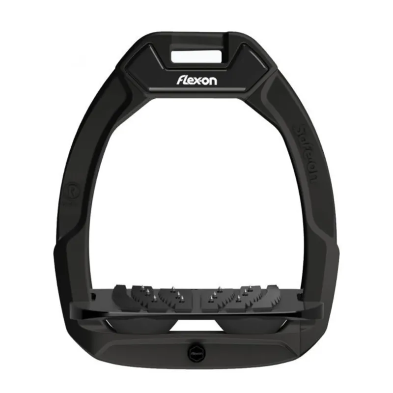 Flex-On Safe-On Inclined Ultra-Grip Stirrups - Black/Black