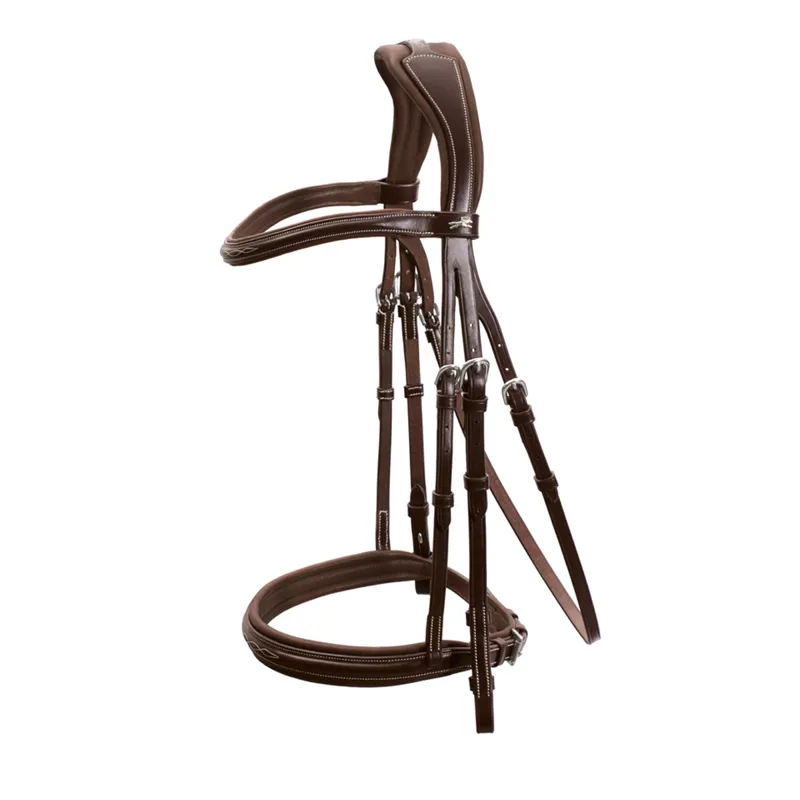 Schockemohle Montreal Select Anatomical Bridle - Royal Oak/Cream/Silver