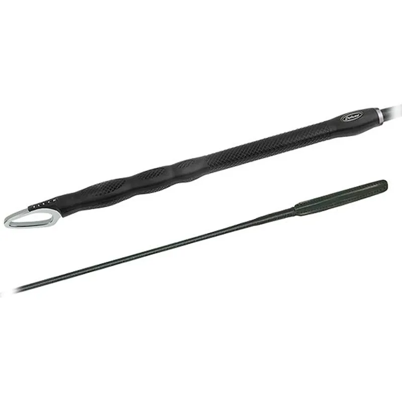 Fleck Triple Deluxe Dressage Whip 110cm - Black