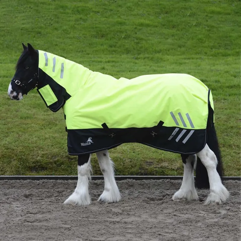 Masta Avante Hi Viz Fixed Neck Mediumweight Turnout Rug - Yellow