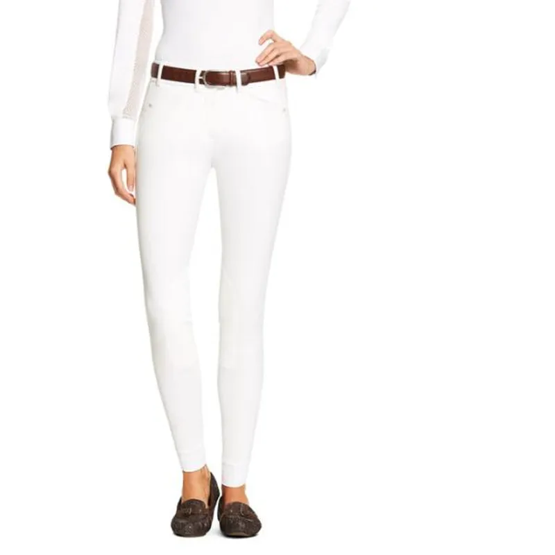 Ariat Heritage Elite Ladies Low Rise Knee Patch Breeches - White
