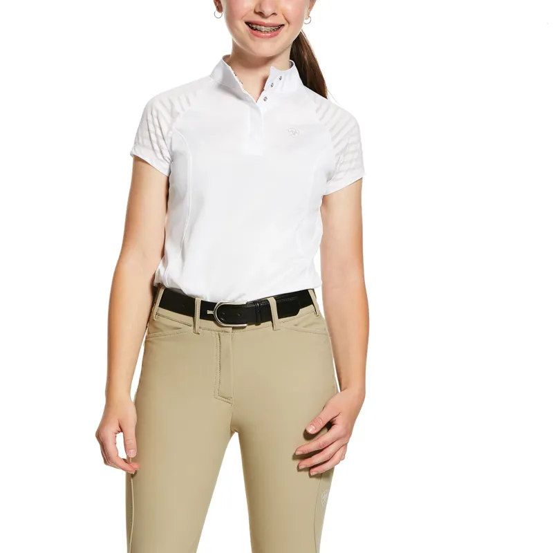 Ariat Girls Aptos Vent Show Shirt - White