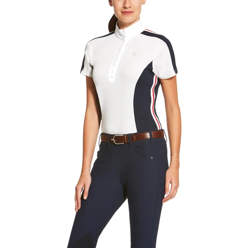 Ariat Aptos Colour-Block Show Shirt - White/Navy