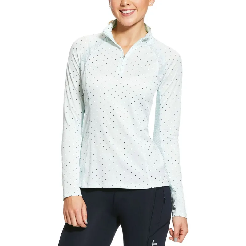Ariat Womens  Sunstopper 2.0  Baselayer - Duck Egg Dot
