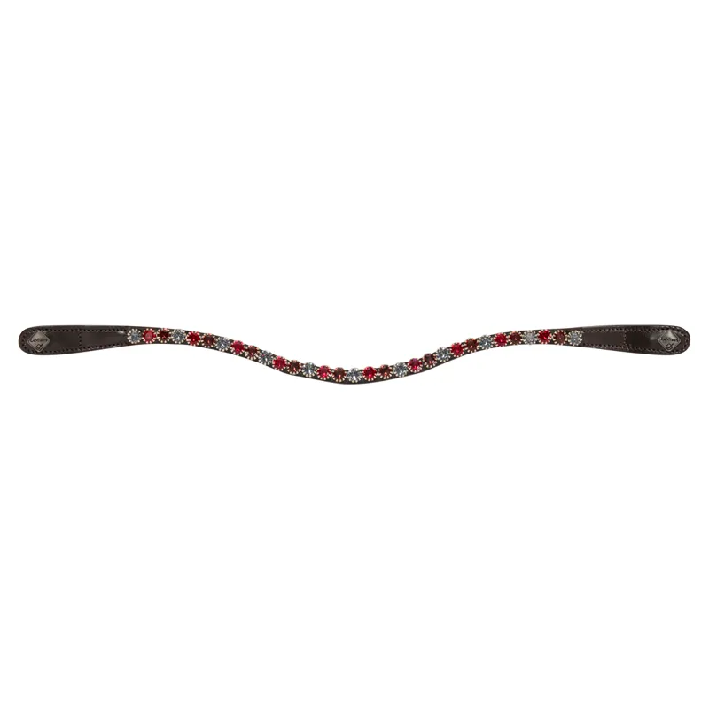 LeMieux Spectrum Diamante Browband - Brown/Mulberry