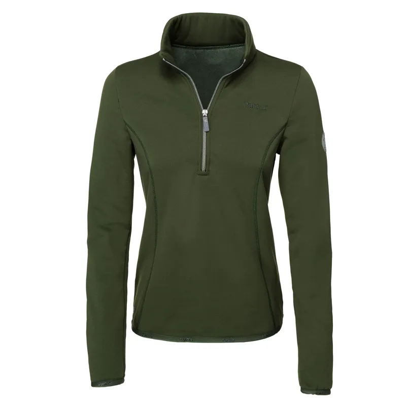 Pikeur Siska Polartec Ladies 1/4 Zip Top - Pine Green