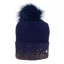 Hy Equestrian Two Toned Alaska Bobble Hat - Navy/Rose Gold