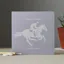 Deckled Edge Colour Block Card - Happy Birthday - Race Horse