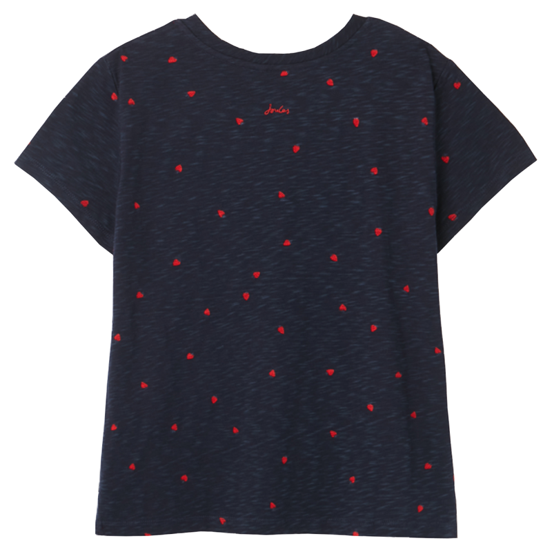 Joules Sofi Print Pocket T-Shirt - Navy Strawberry-1